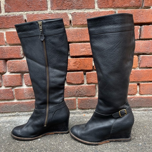 J shoes leather knee high wedge boots size 8.5 - Picture 4 of 12